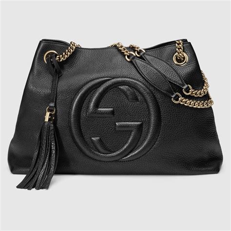 gucci soho leather shoulder bag amazon|gucci soho tote bag medium.